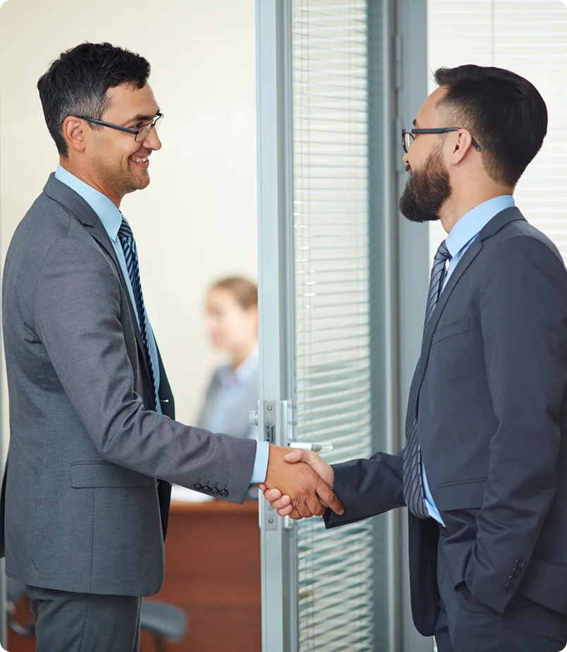 Business team reviewing wholesale supply data