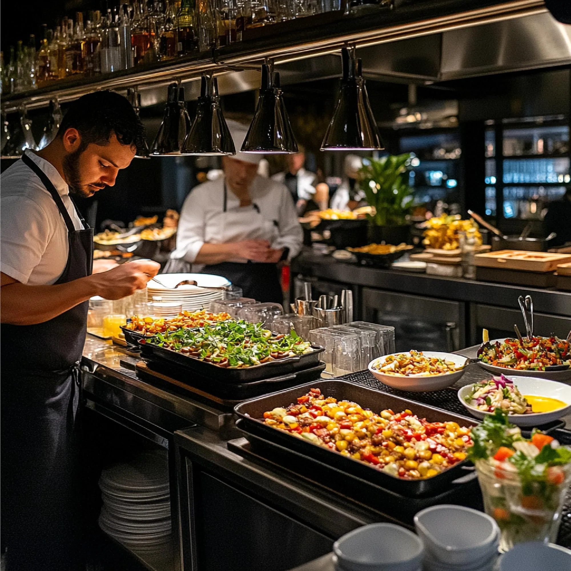 Professional catering company food preparation service